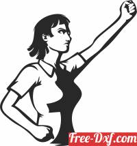 download Strong woman clipart free ready for cut