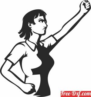 download Strong woman clipart free ready for cut