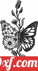 Butterfly flower Mandala arts