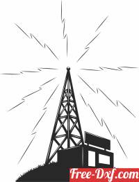 download Radio Tower clipart free ready for cut