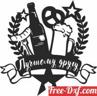 download beer sausage and pretzel sign free ready for cut
