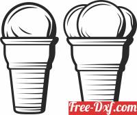 download Ice Cream Cone Cupcakes free ready for cut