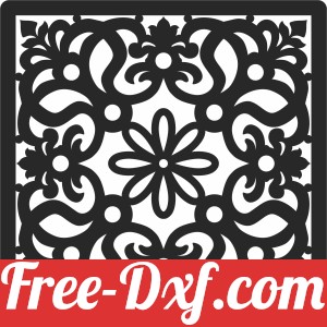 decorative floral pattern square wall panel