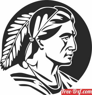 download Native American Warrior free ready for cut