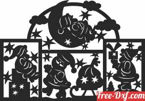 download Santa christmas pictures holder free ready for cut