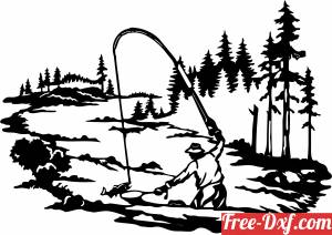 download Fishing Scenery clipart free ready for cut