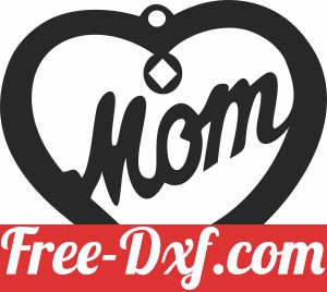heart mom ornament