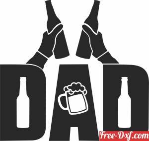 download dad toasting beer mugs free ready for cut