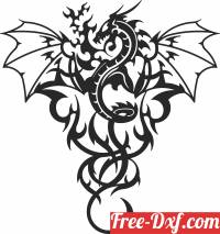 download fire dragon clipart free ready for cut