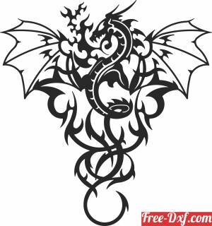 download fire dragon clipart free ready for cut