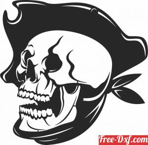 download pirate Skull cliparts free ready for cut