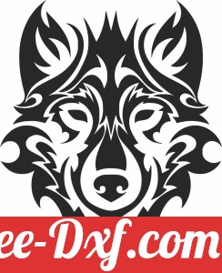 tribal wolf face