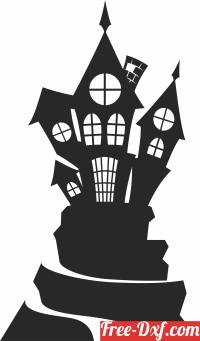 download Haunted House halloween free ready for cut