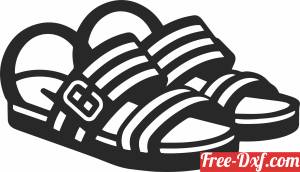 download pair of sandals free ready for cut