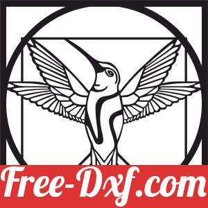 hummingbird floral vector art
