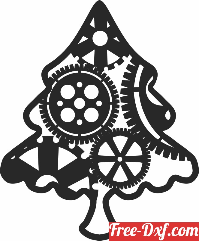 Download christmas tree decor bAD7V High quality free Dxf files,