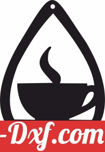 Cup of Coffee Silhouette ornament sign