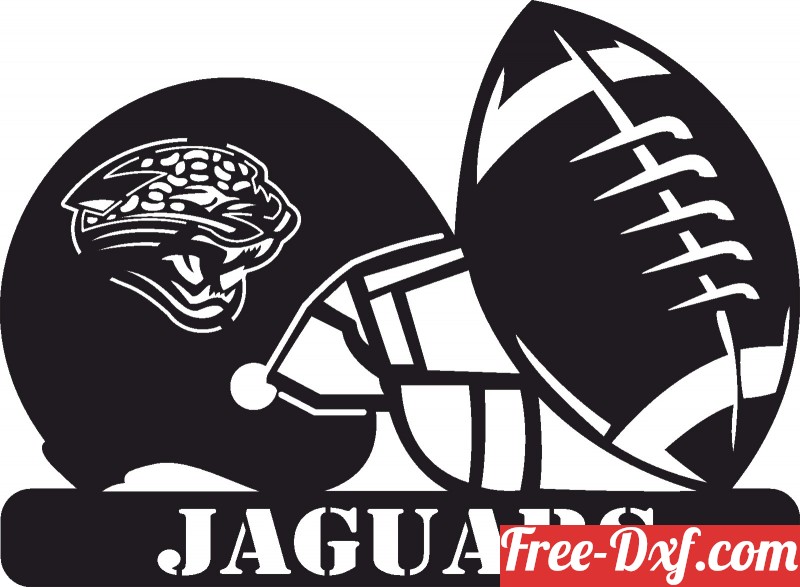 Jacksonville Jaguars Football Helmet w/ Jaguar Type Logo Die-Cut