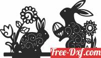download bunny rabbit scene easter free ready for cut