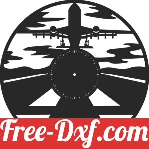 Airplane Vinyl Wall Clock