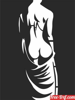 download Sexy woman wall arts free ready for cut