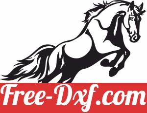 Horse jumping clipart