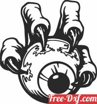 download Halloween Eyeball clipart free ready for cut