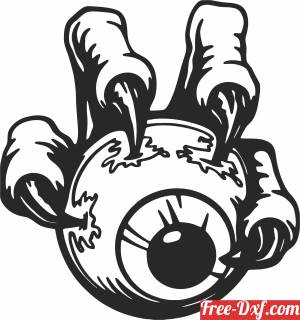 download Halloween Eyeball clipart free ready for cut