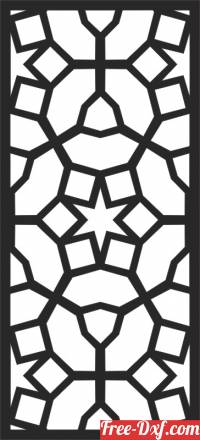 download geometric panel pattern wall screen free ready for cut