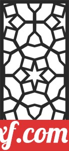 geometric panel pattern wall screen