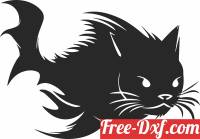 download Fish Cat Animal Silhouette free ready for cut