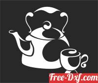 download coffee tea cup pot art sign free ready for cut