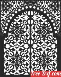 download PATTERN  door  WALL   decorative free ready for cut