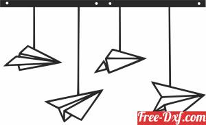 download Paper Plane decor free ready for cut