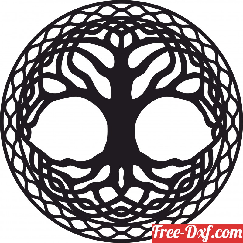 Download Download Tree Of Life Wall Decor Bvojp High Quality Free Dxf File