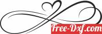download Heart Infinity Symbol valentines day free ready for cut