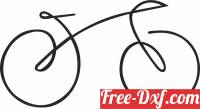download Bicycle wall decor free ready for cut
