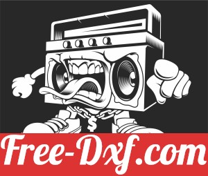 character graffiti boombox clipart