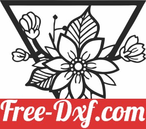 triangle with flowers
