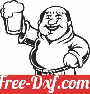 Beer Monk cartoon clipart