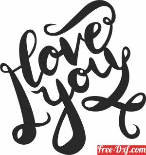 download I love you clipart free ready for cut