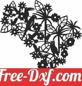 floral designs with birds