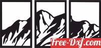 download mountain panel canvas wall decor free ready for cut