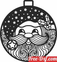 download christmas santa claus ornament clipart free ready for cut