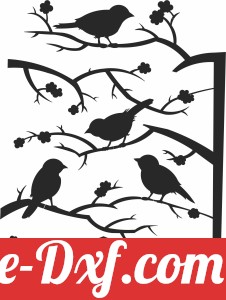 birds on branche tree stakes