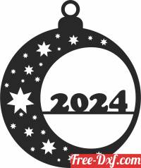download christmas ornament 2024 free ready for cut