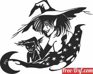 download Halloween witch clipart free ready for cut