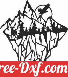 Mountain Forest scene