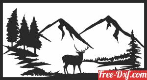 download outdoor deer scene free ready for cut