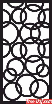 download decorative circles panel screen pattern partition free ready for cut